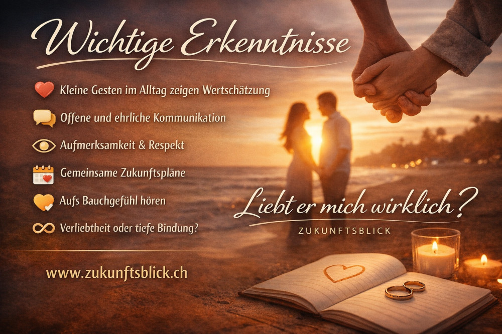 Zukunftsblick wichtige Erkenntnisse liebt er mich wirklich
