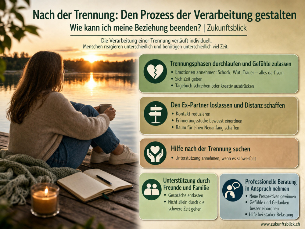 Nach der Trennung Den Prozess der Verarbeitung gestalten Zukunftsblick