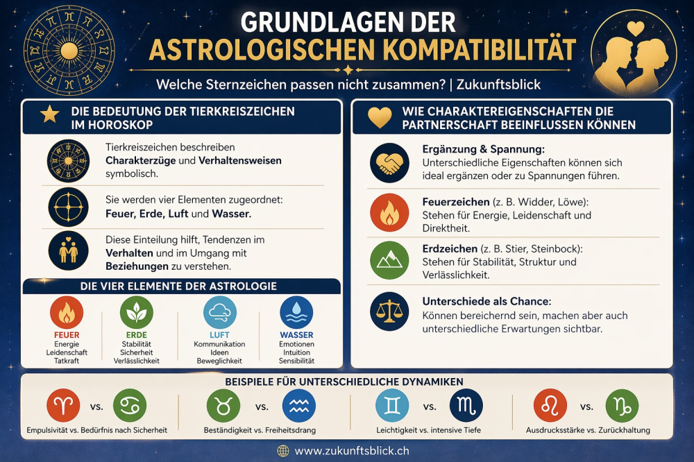 Zukunftsblick Grundlagen der astrologischen Kompatibilität