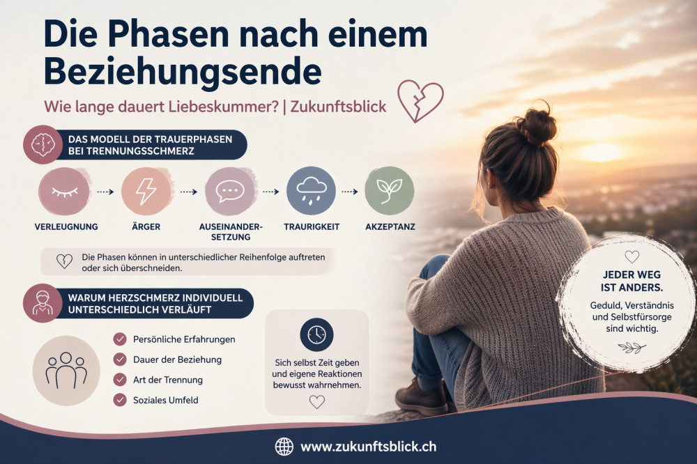 Zukunftsblick Phasen nach einem Beziehungsende