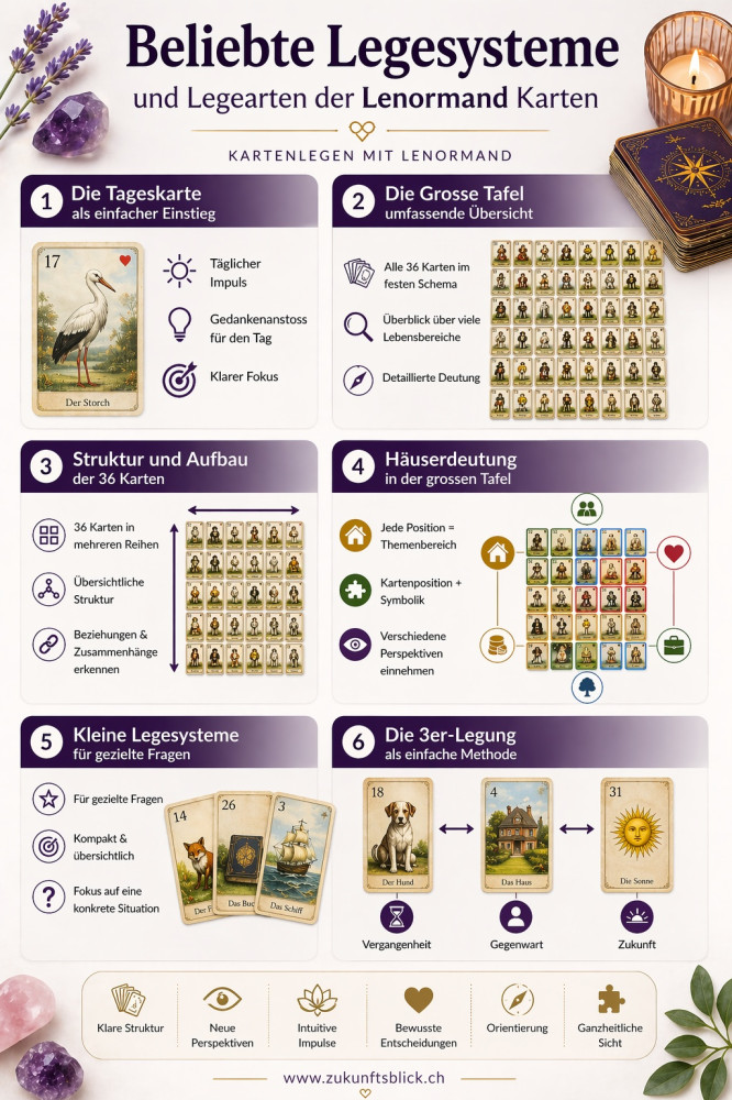 Lenormand Zukunftsblick Beliebte Legesysteme Lenormand Zukunftsblick Beliebte Legesysteme