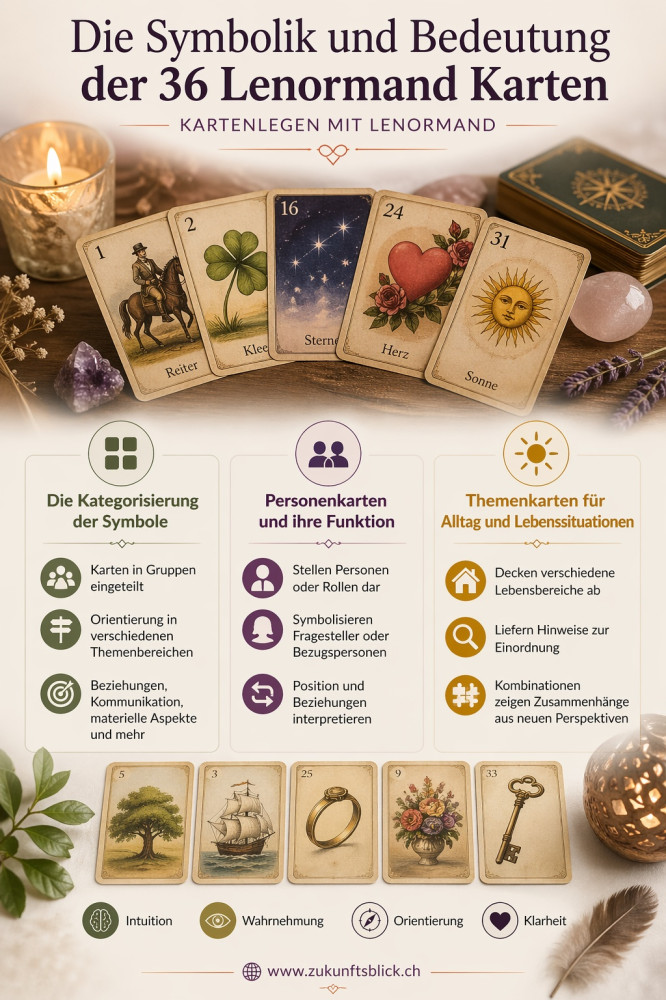 Lenormand Zukunftsblick Symbolik und Bedeutung Lenormand Zukunftsblick Symbolik und Bedeutung